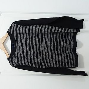 *5/$20* Black & Silver Zebra Print Sweater